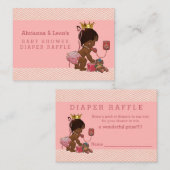 エスニックプリンセスオンフォンシェブロンおむつラッフル エンクロージャーカード (正面/裏面)