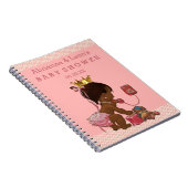 エスニックプリンセスオンフォンベビーシャワーゲストブック ノートブック (右側)