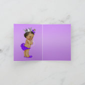 エスニックプリンセスサンキューベイビーシャワーパープル サンキューカード (内部)