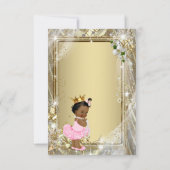 エスニックプリンセスツチュパール赤ちゃんシャワーありがとう サンキューカード (裏面)