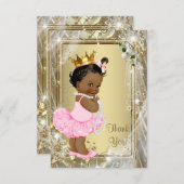 エスニックプリンセスツチュパール赤ちゃんシャワーありがとう サンキューカード (正面/裏面)