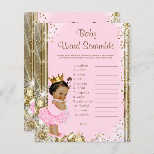 エスニックプリンセスツチュベビーシャワーゲーム (正面/裏面)