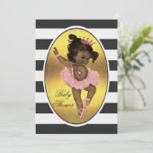 エスニックプリンセスバレリナゴールドフォイルストライプズ 招待状 (スタンド正面)