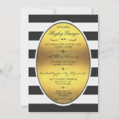 エスニックプリンセスバレリナゴールドフォイルストライプズ 招待状 (裏面)