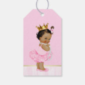 エスニックプリンセスバレリナピンクツチュベビーシャワー ギフトタグ (裏面)
