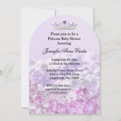 エスニックプリンセスパープルベビーシャワーキャリッジ 招待状 (裏面)