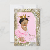 エスニックプリンセスパールフラットベビーシャワーありがとう サンキューカード (正面)