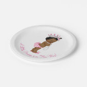 エスニックプリンセスパールベビーシャワー ペーパープレート (アングル)