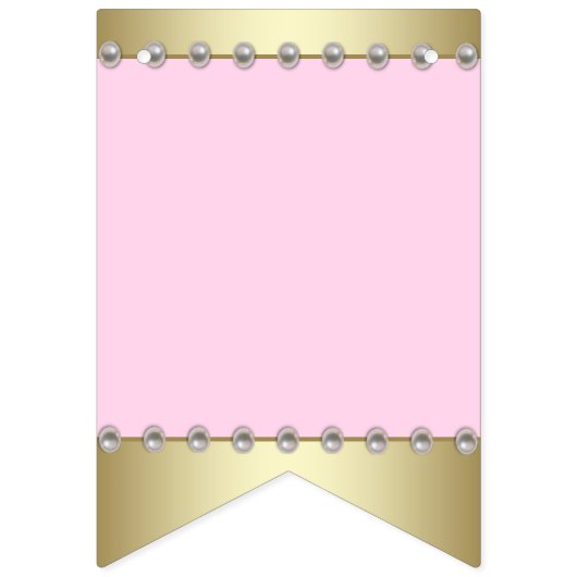 エスニックプリンセスピンク金ゴールド赤ちゃんシャワー バンティングフラッグ (第3の旗)