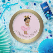 エスニックプリンセスピンク金ゴールド赤ちゃんシャワー ペーパープレート (パーティー)