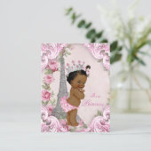エスニックプリンセスフローラヴィンテージパリベビーシャワー 招待状 (スタンド正面)
