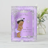 エスニックプリンセスベビーシャワーパープルワンダーランド 招待状 (スタンド正面)