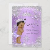 エスニックプリンセスベビーシャワーラベンダーワンダーランド 招待状 (正面)