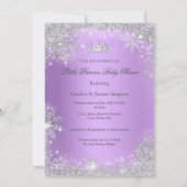 エスニックプリンセスベビーシャワーラベンダーワンダーランド 招待状 (裏面)