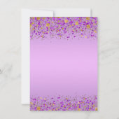 エスニックプリンセスラベンダー金ゴールドベビーシャワー 招待状 (裏面)