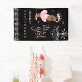 エスニックプリンセス女の子ベビーシャワーのバナー 横断幕 (インサイチュ)