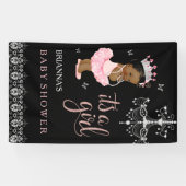 エスニックプリンセス女の子ベビーシャワーのバナー 横断幕 (横)