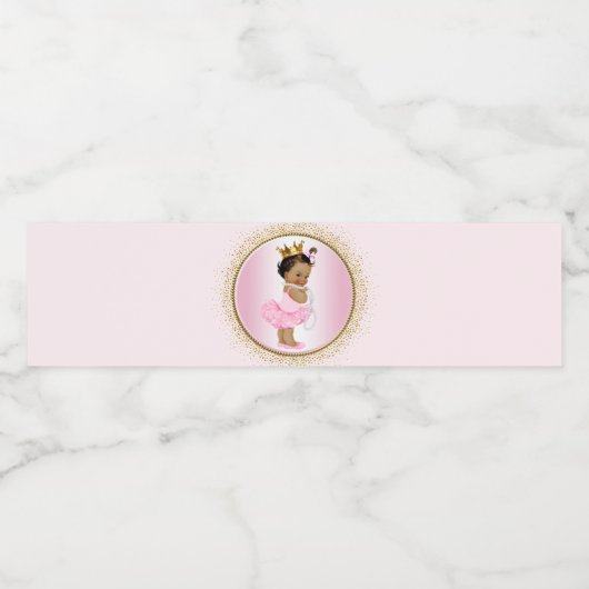 エスニックプリンセス赤ちゃんシャワー水ボトルラベル ペットボトルラベル (シングルラベル)