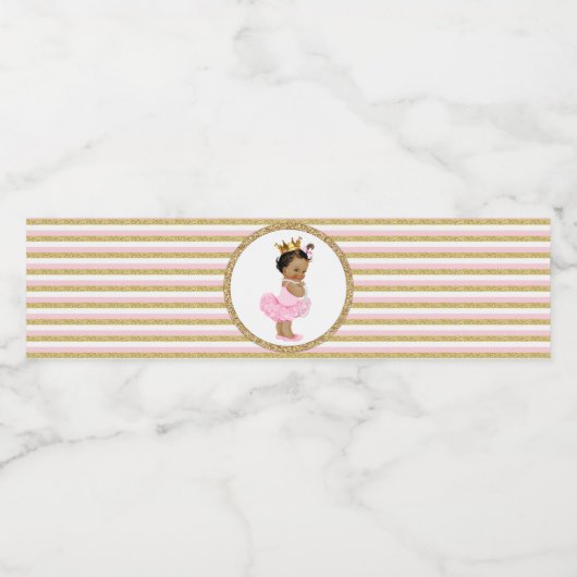 エスニックプリンセス赤ちゃんシャワー水ボトルラベル ペットボトルラベル (シングルラベル)