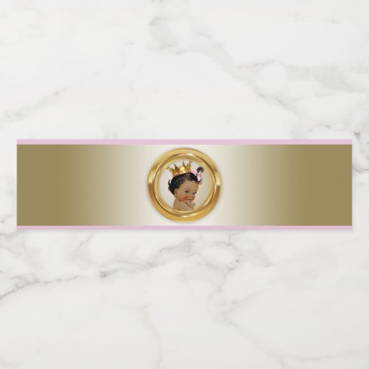 エスニックプリンセス赤ちゃんシャワー水ボトルラベル ペットボトルラベル (シングルラベル)