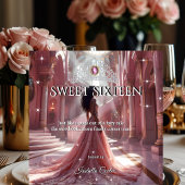 エスニックプリンセス スウィート16 バースデーパーティー ピンク 招待状