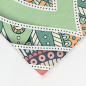 エスニックプリントカラフルマンダラスタイルパターン フリースブランケット (角)