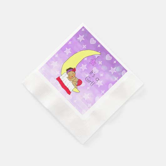 エスニックベビーオンザムーン 縁ありカクテルナプキン (角)