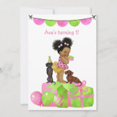 エスニックベビーガールダシュントパーティの招待状 招待状 (正面)