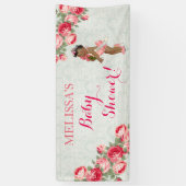 エスニックベビーガールバラティアラミント&ピンク 横断幕 (縦)