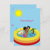 エスニックベビーガールバースデーパーティーの招待 招待状 (正面/裏面)