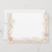 エスニックベビーガールビーチベビーシャワー 招待状 (裏面)