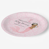 エスニックベビーガールマーメイドプリンセスクラウンダマスク ペーパープレート (アングル)