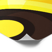 エスニックベビーガール |黄色ひまわり赤ちゃんシャワー ポスター (角)