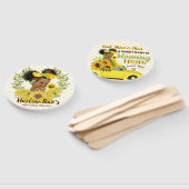 エスニックベビーガール |黄色ひまわり赤ちゃんシャワーHa ハンドファン (組立なし)