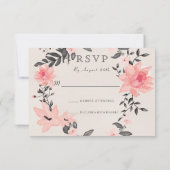 エスニックベビーバレリーナウォーターカラーリースRSVP 出欠カード (裏面)