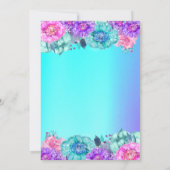 エスニックベビーパエレガントープルティール（緑がかった色）金ゴールドシャワー 招待状 (裏面)