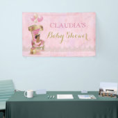 エスニックベビープリンセスクラウン金ゴールドピンク王室の 横断幕 (トレードショー)