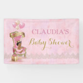 エスニックベビープリンセスクラウン金ゴールドピンク王室の 横断幕 (横)