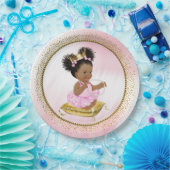 エスニックベビープリンセスベビーシャワー紙プレート ペーパープレート (パーティー)