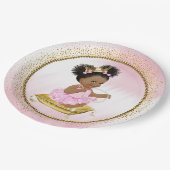 エスニックベビープリンセスベビーシャワー紙プレート ペーパープレート (アングル)