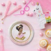 エスニックベビープリンセスベビーシャワー紙プレート ペーパープレート (パーティー)