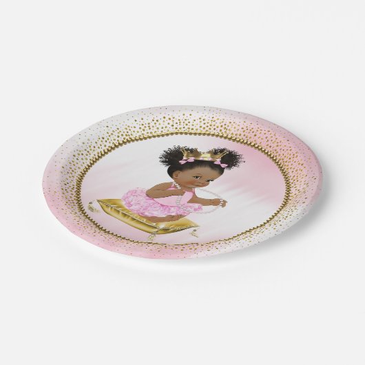 エスニックベビープリンセスベビーシャワー紙プレート ペーパープレート (アングル)