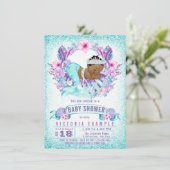 エスニックベビーマーメイドベビーシャワー招待状 招待状 (スタンド正面)