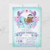 エスニックベビーマーメイドベビーシャワー招待状 招待状 (正面)
