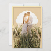 エスニックボホインディアンアイボリーアーチセージグリーン結婚ズ 招待状 (裏面)