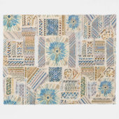 エスニックボホパッチワークブランケット フリースブランケット (正面(横))