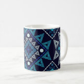 エスニックボホ刺繍シームレスパターン コーヒーマグカップ (正面右)