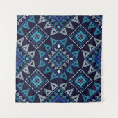 エスニックボホ刺繍シームレスパターン タペストリー (正面(横))