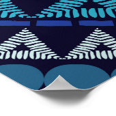 エスニックボホ刺繍シームレスパターン ポスター (角)