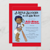 エスニックボーイベビーシャワー招待状 招待状 (正面/裏面)